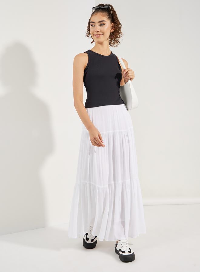 Styli Fitted Rib Faded Wash Round Neck Tank - Image 2